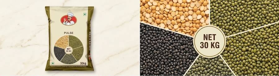 Pulses range, packs and grains